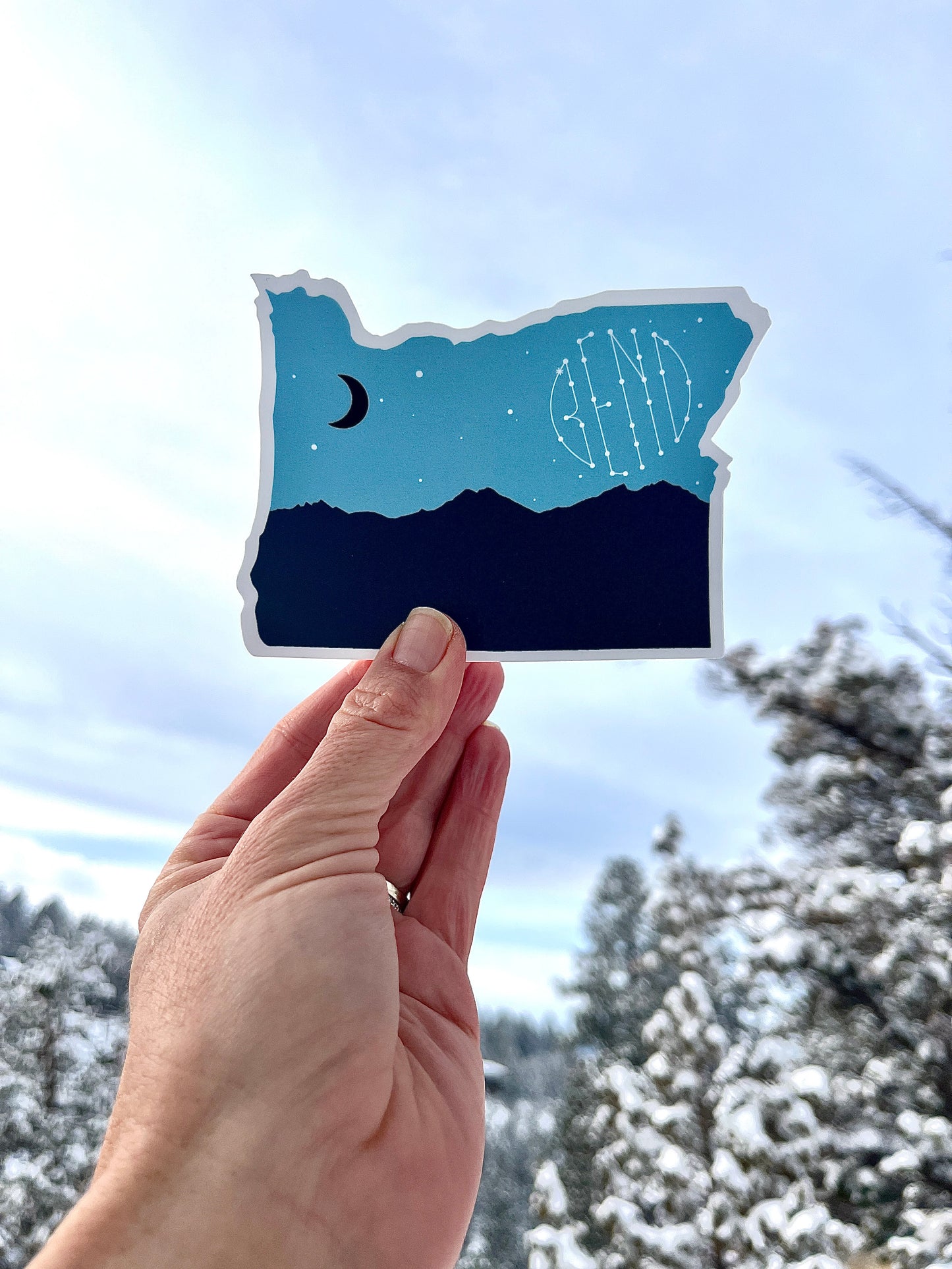 Bend, Oregon - Night Sky Sticker